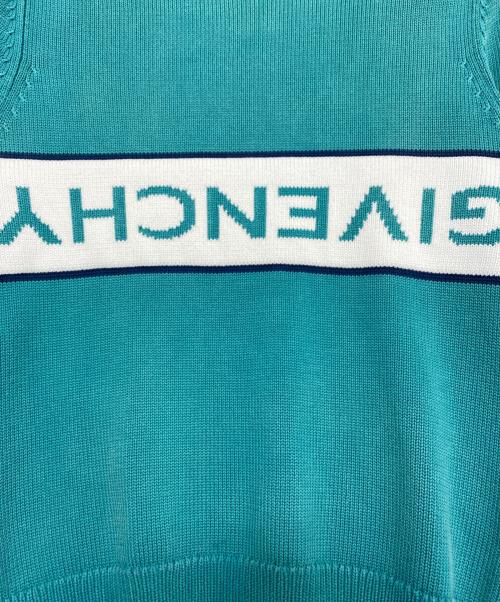 GIVENCHY（ジバンシィ）GIVENCHY (ジバンシィ) リバースロゴコットンセーター ミントグリーン サイズ:Sの古着・服飾アイテム