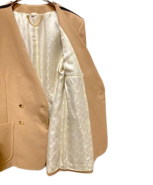 GUCCI（グッチ）GUCCI (グッチ) adidas (アディダス) Tailored Jacket/テーラードジャケット ブラウン×ブラック サイズ:40の古着・服飾アイテム