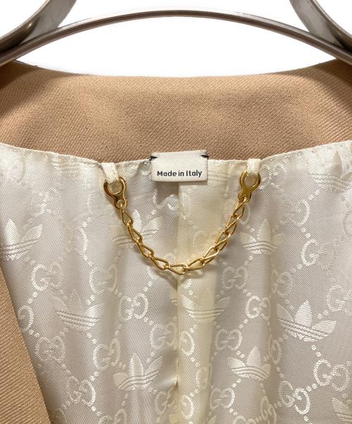 GUCCI（グッチ）GUCCI (グッチ) adidas (アディダス) Tailored Jacket/テーラードジャケット ブラウン×ブラック サイズ:40の古着・服飾アイテム
