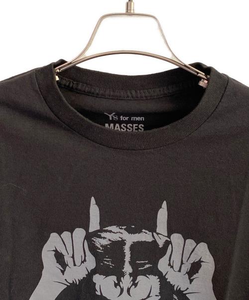 Y's for men（ワイズフォーメン）Y's for men (ワイズフォーメン) MASSES (マシス) ROUND NECK SHORT SLEEVE T ブラック サイズ:ＸＬの古着・服飾アイテム
