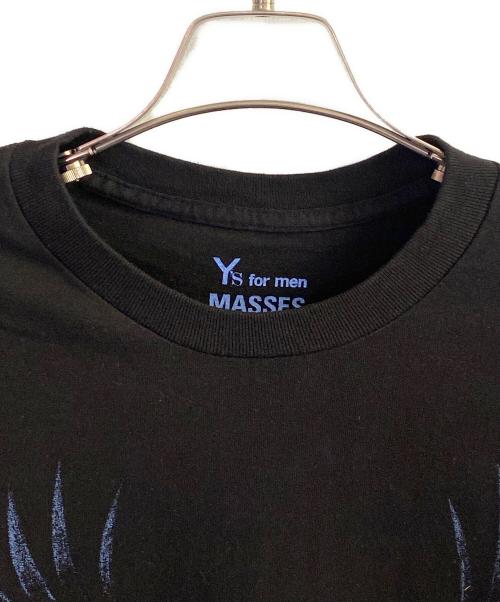Y's for men（ワイズフォーメン）Y's for men (ワイズフォーメン) MASSES (マシス) ROUND NECK SHORT SLEEVE T ブラック サイズ:Lの古着・服飾アイテム
