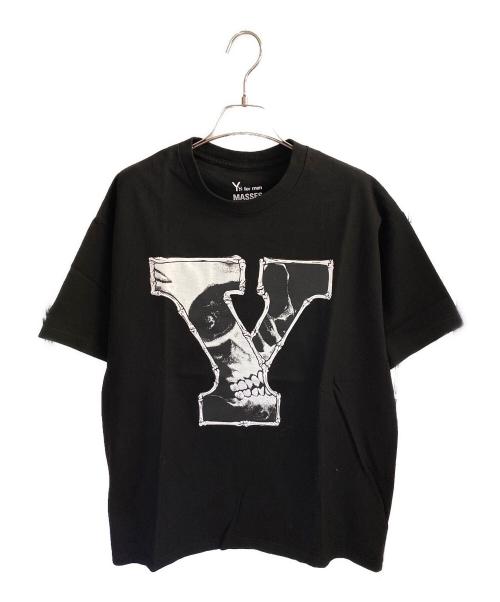 Y's for men（ワイズフォーメン）Y's for men (ワイズフォーメン) MASSES (マシス) ROUND NECK SHORT SLEEVE T ブラック サイズ:Lの古着・服飾アイテム