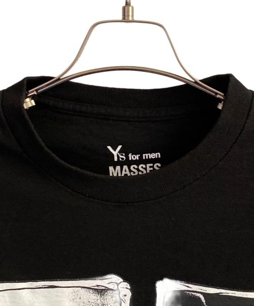 Y's for men（ワイズフォーメン）Y's for men (ワイズフォーメン) MASSES (マシス) ROUND NECK SHORT SLEEVE T ブラック サイズ:Lの古着・服飾アイテム