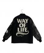 NEIGHBORHOOD×WTAPS×RATSネイバーフッド×ダブルタップス×ラッツ）の古着「Melton Combination Jacket」｜ブラック
