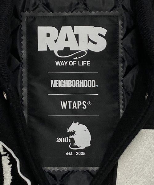 NEIGHBORHOOD（ネイバーフッド）NEIGHBORHOOD (ネイバーフッド) WTAPS (ダブルタップス) RATS (ラッツ) Melton Combination Jacket ブラック サイズ:Lの古着・服飾アイテム