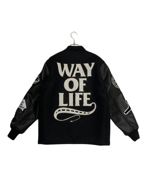 NEIGHBORHOOD（ネイバーフッド）NEIGHBORHOOD (ネイバーフッド) WTAPS (ダブルタップス) RATS (ラッツ) Melton Combination Jacket ブラック サイズ:Lの古着・服飾アイテム