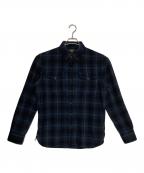 RRLダブルアールエル）の古着「チェックシャツ」｜ネイビー