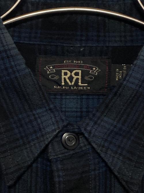 RRL（ダブルアールエル）RRL (ダブルアールエル) チェックシャツ ネイビー サイズ:Mの古着・服飾アイテム
