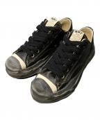 MIHARA YASUHIROミハラヤスヒロ）の古着「HANK OG Sole Silicon Coating Canvas Low-top Sneaker」｜ブラック