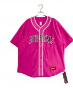 SUPREMEシュプリーム）の古着「Polartec Baseball Jersey」｜ピンク