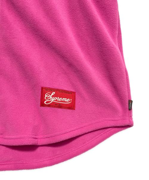 SUPREME（シュプリーム）Supreme (シュプリーム) Polartec Baseball Jersey ピンク サイズ:Lの古着・服飾アイテム