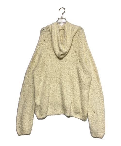 KAMIYA（カミヤ）KAMIYA (カミヤ) Brushed Knit Hoodie アイボリー サイズ:Mの古着・服飾アイテム