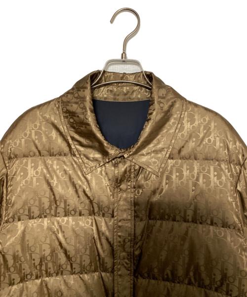 Christian Dior（クリスチャン ディオール）Christian Dior (クリスチャン ディオール) オブリーク総柄ダウンジャケット カーキ サイズ:50の古着・服飾アイテム