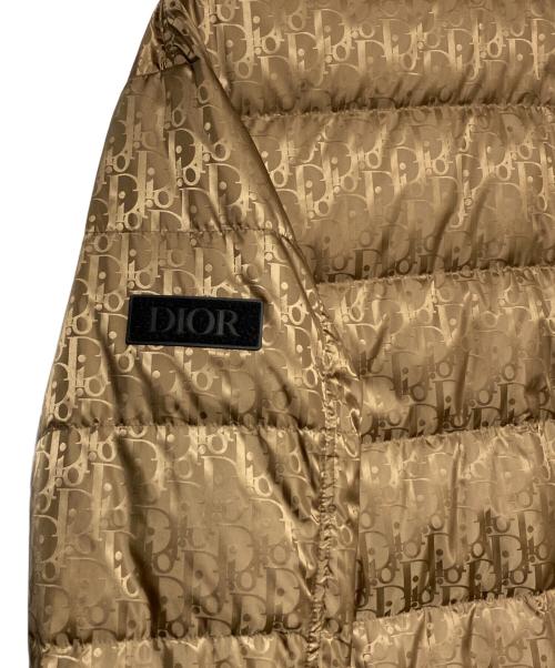 Christian Dior（クリスチャン ディオール）Christian Dior (クリスチャン ディオール) オブリーク総柄ダウンジャケット カーキ サイズ:50の古着・服飾アイテム