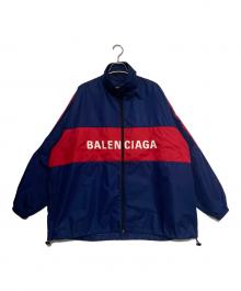 BALENCIAGA（バレンシアガ）の古着「リップストップトラックブルゾン」｜ブルー×レッド