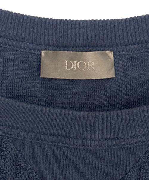 Dior（ディオール）Dior (ディオール) オブリーク トロッター パイルT ネイビー サイズ:Sの古着・服飾アイテム