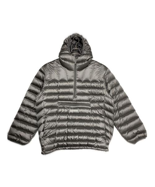SUPREME（シュプリーム）SUPREME (シュプリーム) Micro Down Half Zip Hooded Pullover シルバー サイズ:XLの古着・服飾アイテム
