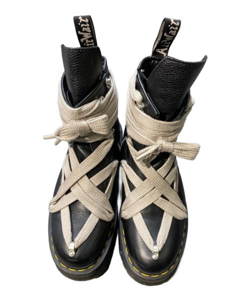 RICK OWENS（リックオウエンス）RICK OWENS (リックオウエンス) Dr.Martens (ドクターマーチン) 1460 QUAD PENT BOOT ブラック サイズ:UK8の古着・服飾アイテム