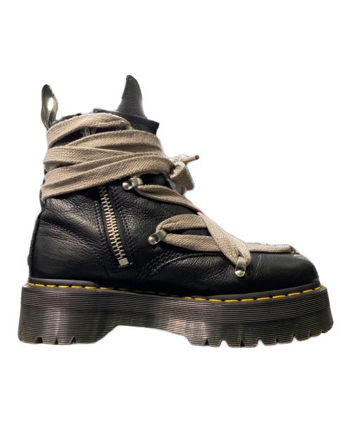 RICK OWENS（リックオウエンス）RICK OWENS (リックオウエンス) Dr.Martens (ドクターマーチン) 1460 QUAD PENT BOOT ブラック サイズ:UK8の古着・服飾アイテム