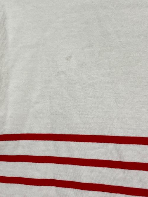 AMI Alexandre Mattiussi（アミアレクサンドルマテュッシ）AMI Alexandre Mattiussi (アミアレクサンドルマテュッシ) ハートロゴ長袖Tシャツ ホワイト×レッド サイズ:Sの古着・服飾アイテム