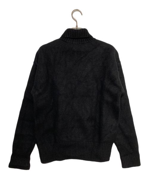 AMI Alexandre Mattiussi（アミアレクサンドルマテュッシ）AMI Alexandre Mattiussi (アミアレクサンドルマテュッシ) ハートロゴタートルネックセーター ブラック サイズ:XSの古着・服飾アイテム