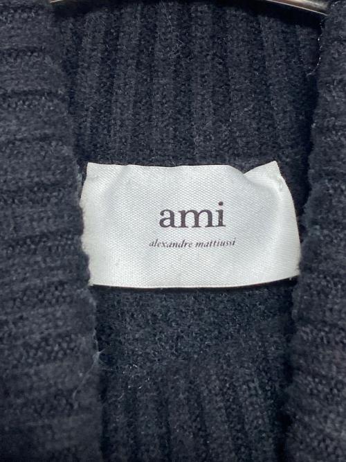 AMI Alexandre Mattiussi（アミアレクサンドルマテュッシ）AMI Alexandre Mattiussi (アミアレクサンドルマテュッシ) ハートロゴタートルネックセーター ブラック サイズ:XSの古着・服飾アイテム