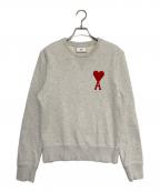 AMI Alexandre Mattiussiアミアレクサンドルマテュッシ）の古着「ハートロゴクルーネックスウェット」｜ライトグレー