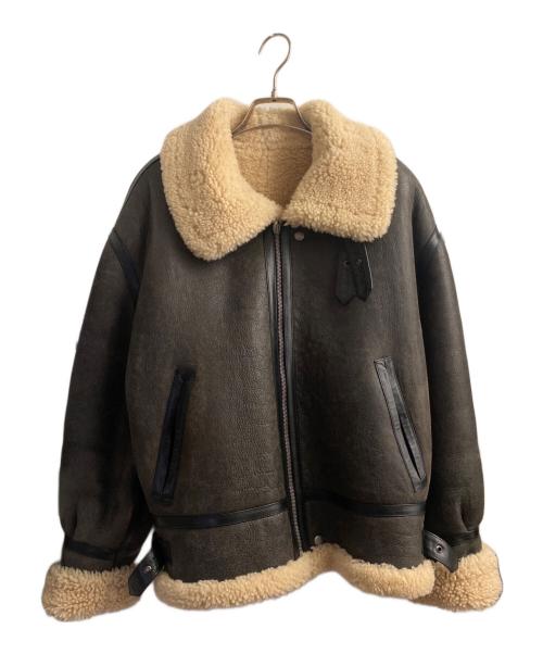 Saint Laurent Paris（サンローランパリ）Saint Laurent Paris (サンローランパリ) Mouton B-3 Jacket ブラウン サイズ:50の古着・服飾アイテム