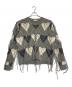 CHARLES JEFFREY LOVERBOY（チャールズ ジェフリー ラバーボーイ）の古着「Argyle knit cardigan」｜ライトグレー