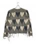CHARLES JEFFREY LOVERBOY (チャールズ ジェフリー ラバーボーイ) Argyle knit cardigan ライトグレー サイズ:L：35000円