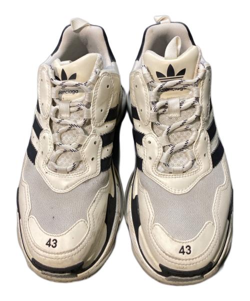 BALENCIAGA（バレンシアガ）BALENCIAGA (バレンシアガ) adidas (アディダス) Triple S ブラック×ホワイト サイズ:28.5の古着・服飾アイテム