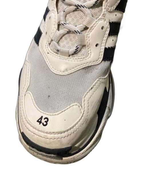 BALENCIAGA（バレンシアガ）BALENCIAGA (バレンシアガ) adidas (アディダス) Triple S ブラック×ホワイト サイズ:28.5の古着・服飾アイテム