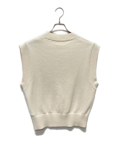 AMI Alexandre Mattiussi（アミアレクサンドルマテュッシ）AMI Alexandre Mattiussi (アミアレクサンドルマテュッシ) ハートロゴニットベスト　UKS708.016 ホワイト サイズ:Sの古着・服飾アイテム