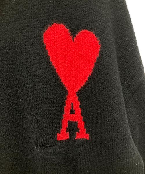 AMI Alexandre Mattiussi（アミアレクサンドルマテュッシ）AMI Alexandre Mattiussi (アミアレクサンドルマテュッシ) ハートロゴタートルネックセーター ブラック サイズ:Ｓの古着・服飾アイテム
