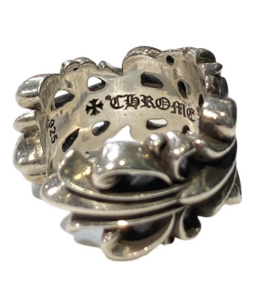 CHROME HEARTS（クロムハーツ）CHROME HEARTS (クロムハーツ) DBL FLRL CRS Ring シルバー サイズ:14の古着・服飾アイテム