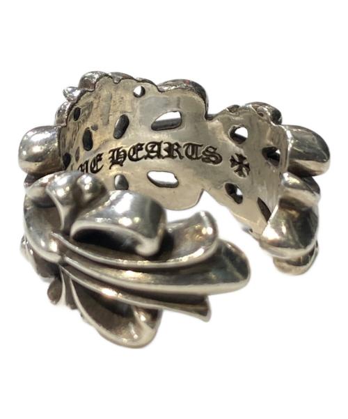 CHROME HEARTS（クロムハーツ）CHROME HEARTS (クロムハーツ) DBL FLRL CRS Ring シルバー サイズ:14の古着・服飾アイテム