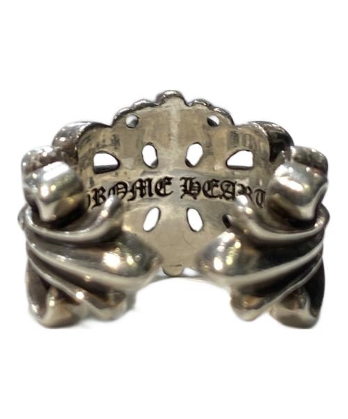 CHROME HEARTS（クロムハーツ）CHROME HEARTS (クロムハーツ) DBL FLRL CRS Ring シルバー サイズ:14の古着・服飾アイテム