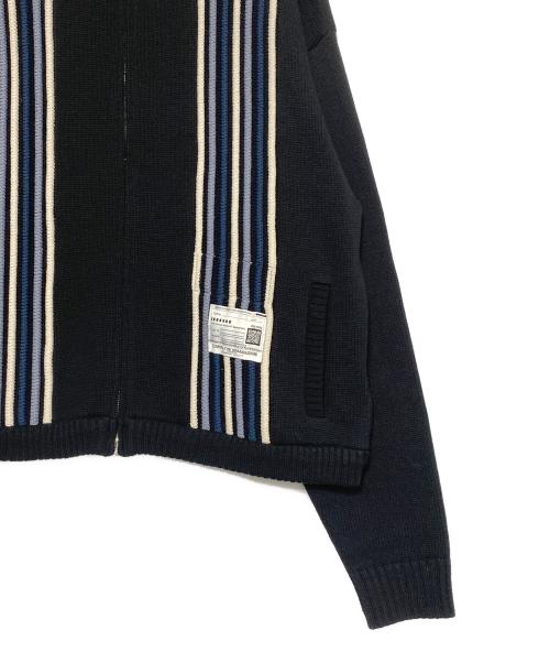 Maison MIHARA YASUHIRO（メゾン ミハラ ヤスヒロ）Maison MIHARA YASUHIRO (メゾン ミハラ ヤスヒロ) BEDWIN (ベドウィン) Zip Knit Cardigan ブラック サイズ:46の古着・服飾アイテム