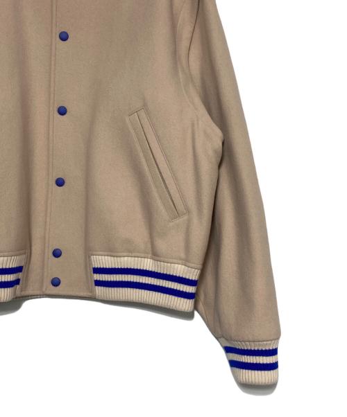 GUCCI（グッチ）GUCCI (グッチ) Cream Wool Bomber Jacket アイボリー×ブルー サイズ:48の古着・服飾アイテム