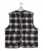 stussyステューシー）の古着「キルティングベスト」｜ブラック