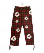 Denim Tearsデニムティアーズ）の古着「リースチェックパジャマスウェットパンツ」｜レッド