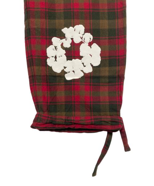 Denim Tears（デニムティアーズ）Denim Tears (デニムティアーズ) リースチェックパジャマスウェットパンツ レッド サイズ:XLの古着・服飾アイテム