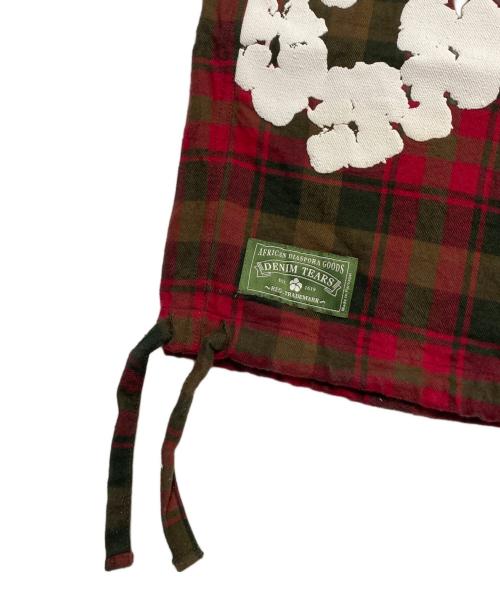 Denim Tears（デニムティアーズ）Denim Tears (デニムティアーズ) リースチェックパジャマスウェットパンツ レッド サイズ:XLの古着・服飾アイテム