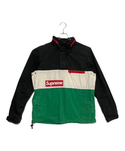 SUPREME（シュプリーム）SUPREME (シュプリーム) F-1 Pulover Jacket ブラック×グリーン サイズ:Mの古着・服飾アイテム