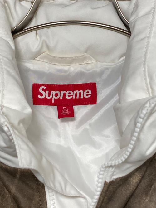 SUPREME（シュプリーム）SUPREME (シュプリーム) Leather Yoke Puffer Jacket ホワイト サイズ:Mの古着・服飾アイテム