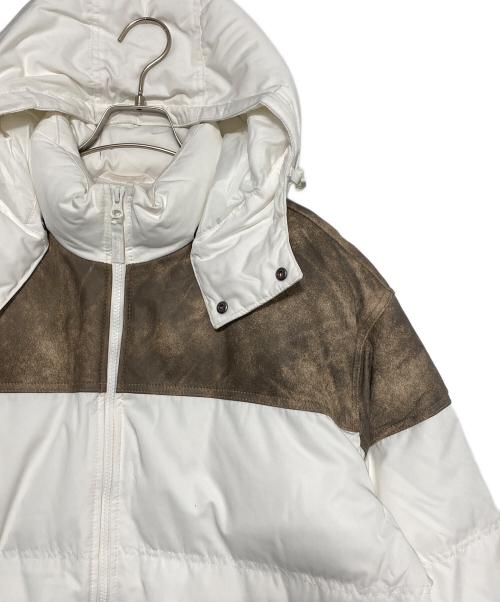 SUPREME（シュプリーム）SUPREME (シュプリーム) Leather Yoke Puffer Jacket ホワイト サイズ:Mの古着・服飾アイテム