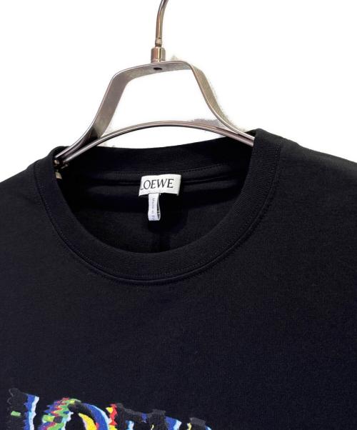 LOEWE（ロエベ）LOEWE (ロエベ) RELAXED FIT T-SHIRT グリッチ アナグラム カットソー ブラック サイズ:XSの古着・服飾アイテム