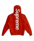 SUPREMEシュプリーム）の古着「Satin Applique Hooded Sweatshirt」｜オレンジ