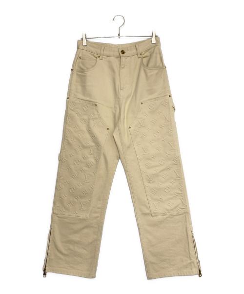 LOUIS VUITTON（ルイ ヴィトン）LOUIS VUITTON (ルイ ヴィトン) 23SS モノグラム カーペンター コットン ロングパンツ アイボリー サイズ:30の古着・服飾アイテム
