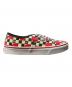 中古・古着 VANS (バンズ) VALENTINO (ヴァレンティノ) Vロゴ チェッカーボードプリント キャンパスローカットスニーカー ホワイト×ブラック×レッド サイズ:42：46000円